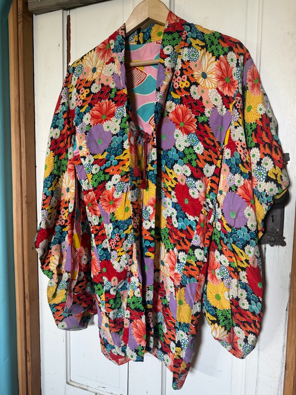 Floral Kimono Robe Jacket One Size Handmade